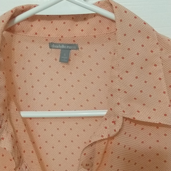 💥5 for $20💥 Charlotte Russe polka dot blouse - Picture 2 of 4